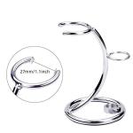 Chrome Shaving Razor and Brush Stand Holder
