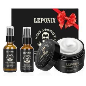 Men's Shaving Kit with Sandalwood Cream and Aftershave