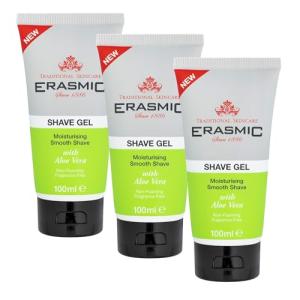 Erasmic Aloe Vera Shave Gel - Travel Size 3 Pack