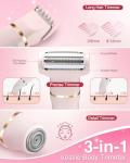 Bikini Trimmer for Women - 3 in 1 Electric Shaver