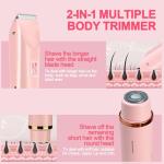 2-in-1 Bikini Trimmer for Women - Rechargeable Razor