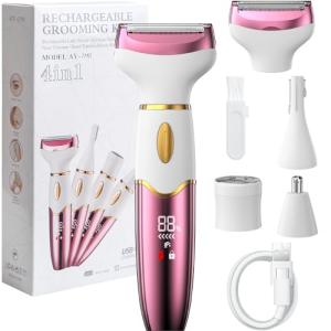 Koeutoze 4-in-1 Women's Electric Shaver with Display