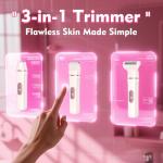 3-in-1 Bikini Trimmer for Women with LED Display