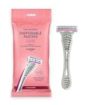 3-Blade Pink Disposable Razors for Women - 1 Pack