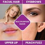Facial Razors for Exfoliation and Peach Fuzz Removal