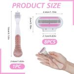 8-Piece Women's Razor Blade Set with Handle