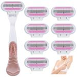 8-Piece Women's Razor Blade Set with Handle