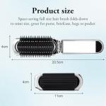 OSDUE Mini Folding Hair Brush with Mirror