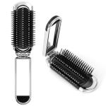 OSDUE Mini Folding Hair Brush with Mirror