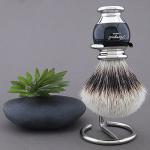 Haryali London Men's Silver Tip Badger Shaving Brush Set