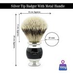 Haryali London Men's Silver Tip Badger Shaving Brush Set
