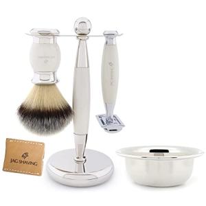 Jag Shaving Ivory Set with Razor and Brush
