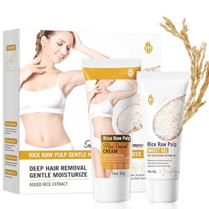 Gentle Rice Hair Removal Cream & Moisturizing Gel Set