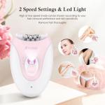 2-Speed Rechargeable Epilator with Massage Pad