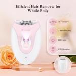 2-Speed Rechargeable Epilator with Massage Pad