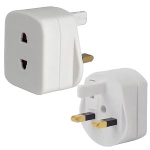 UK 2-Pin to 3-Pin Adapter for Shavers and Chargers
