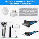 UK 2-Pin to 3-Pin Adapter for Shavers and Chargers