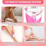 Hommova Rechargeable 2-in-1 Lady Shaver & Trimmer