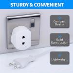 UK 2-Pin to 3-Pin Adapter for Shavers and Chargers