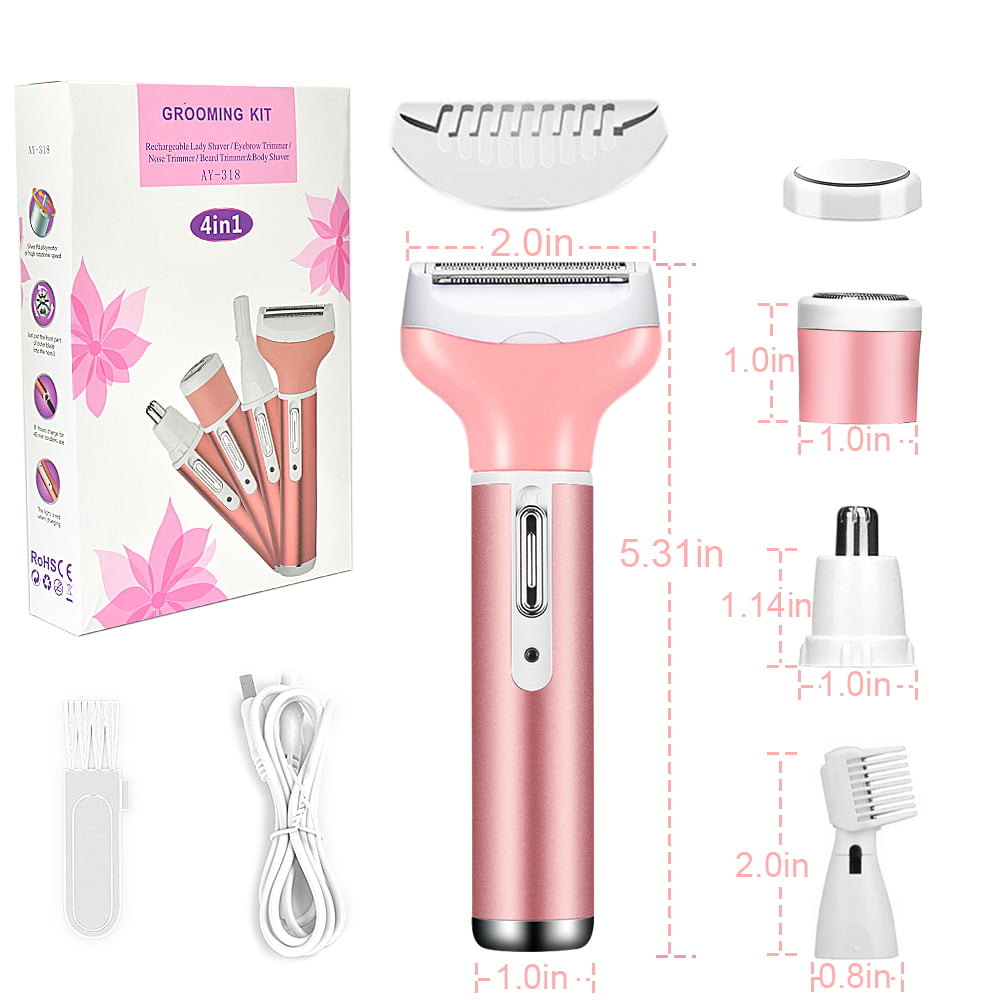 4-in-1 Rechargeable Electric Women's Shaver