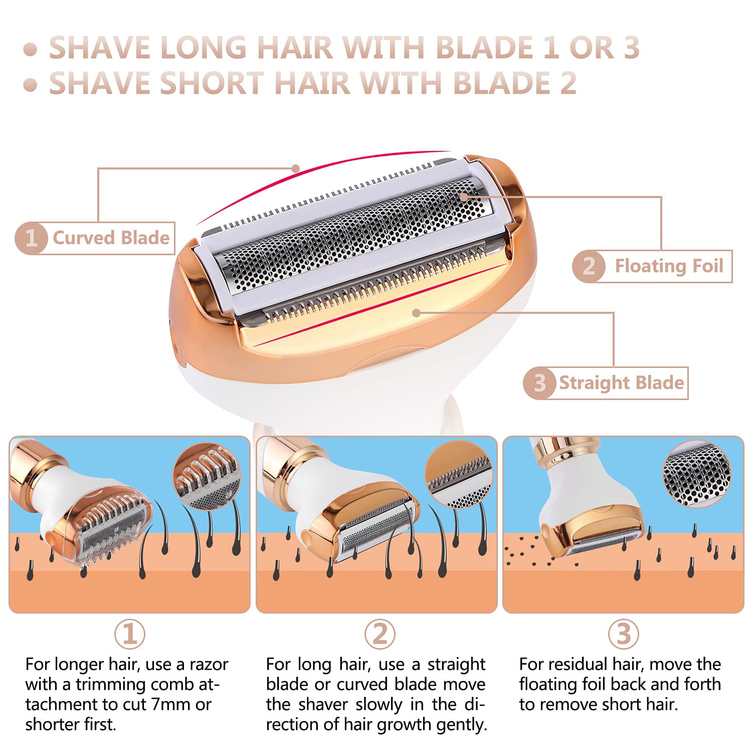 Portable Women's 4-in-1 Electric Shaver
