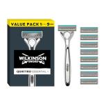 Wilkinson Sword Quattro Titanium Razor with 9 Blades