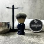 Men's Deep Blue Nylon Bristle Shaving Brush