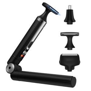 Cordless Electric Back Shaver and Grooming Kit