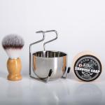 4 in 1 Shaving Brush Set with Cream and Bowl