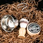 4 in 1 Shaving Brush Set with Cream and Bowl