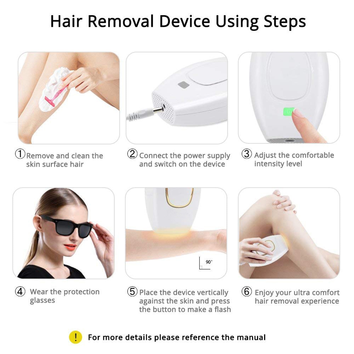 500k Flashes IPL Hair Removal Device for Women