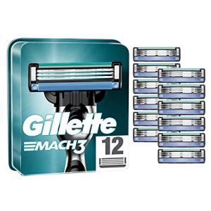 Gillette Mach3 Men's Razors, 12-Blade Refill Pack