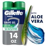 Gillette Soothing Shave Gel Twin Pack for Sensitive Skin