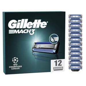 Gillette Mach3 Men's Razors, 12-Blade Refill Pack