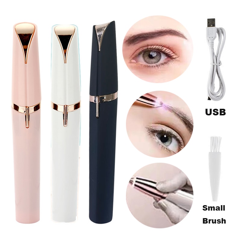 USB Eyebrow and Facial Hair Trimmer for Women