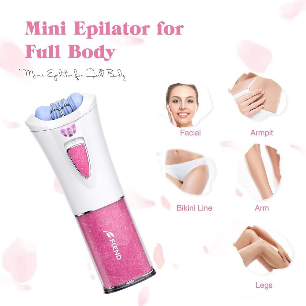 Portable Women's Epilator with LED for Smooth Shave