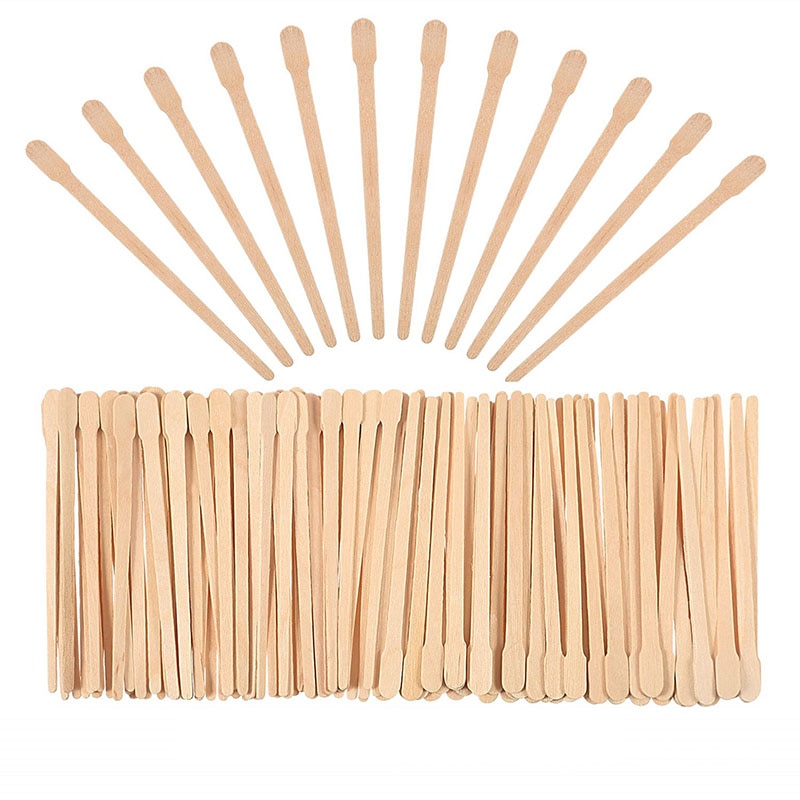 100 Wooden Hair Removal Stick Kit for Women