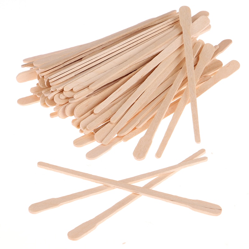 100 Wood Hair Removal Wax Sticks Beauty Kit