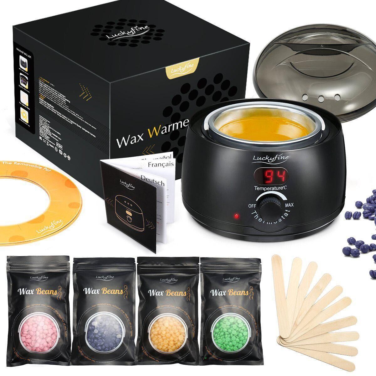 Painless At-Home Wax Warmer Kit (4 Flavors)