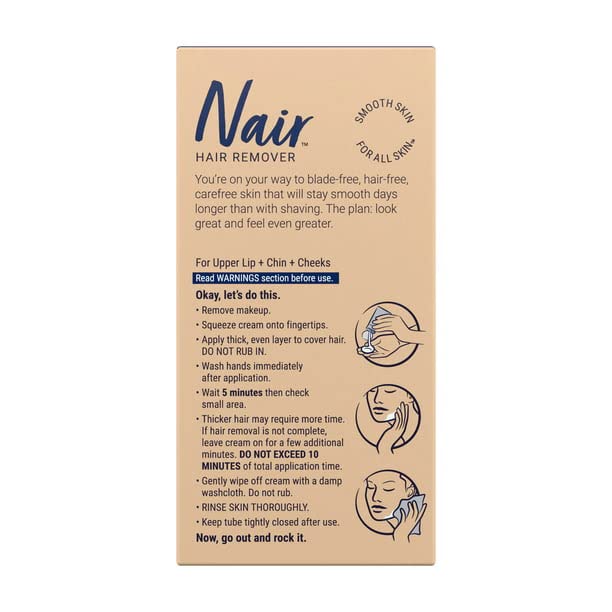 Nair Facial Hair Remover Cream (Pack of 2)