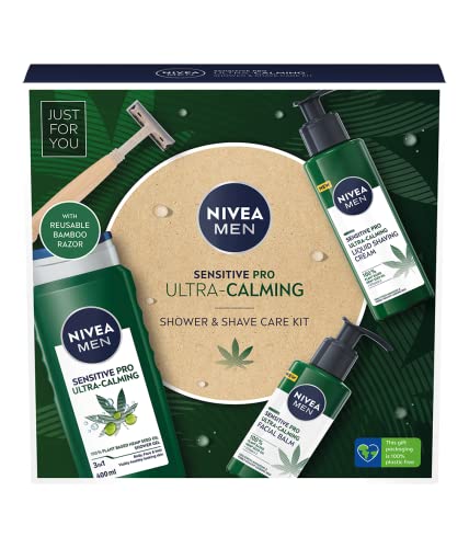 NIVEA MEN Sensitive Ultra-Calming Shave Kit Gift Set