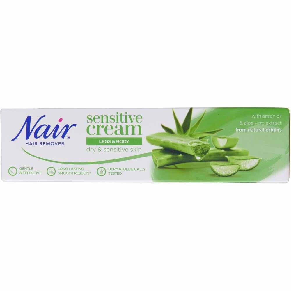 Sensitive Hair Removal Cream with Argan & Aloe (8 words)
