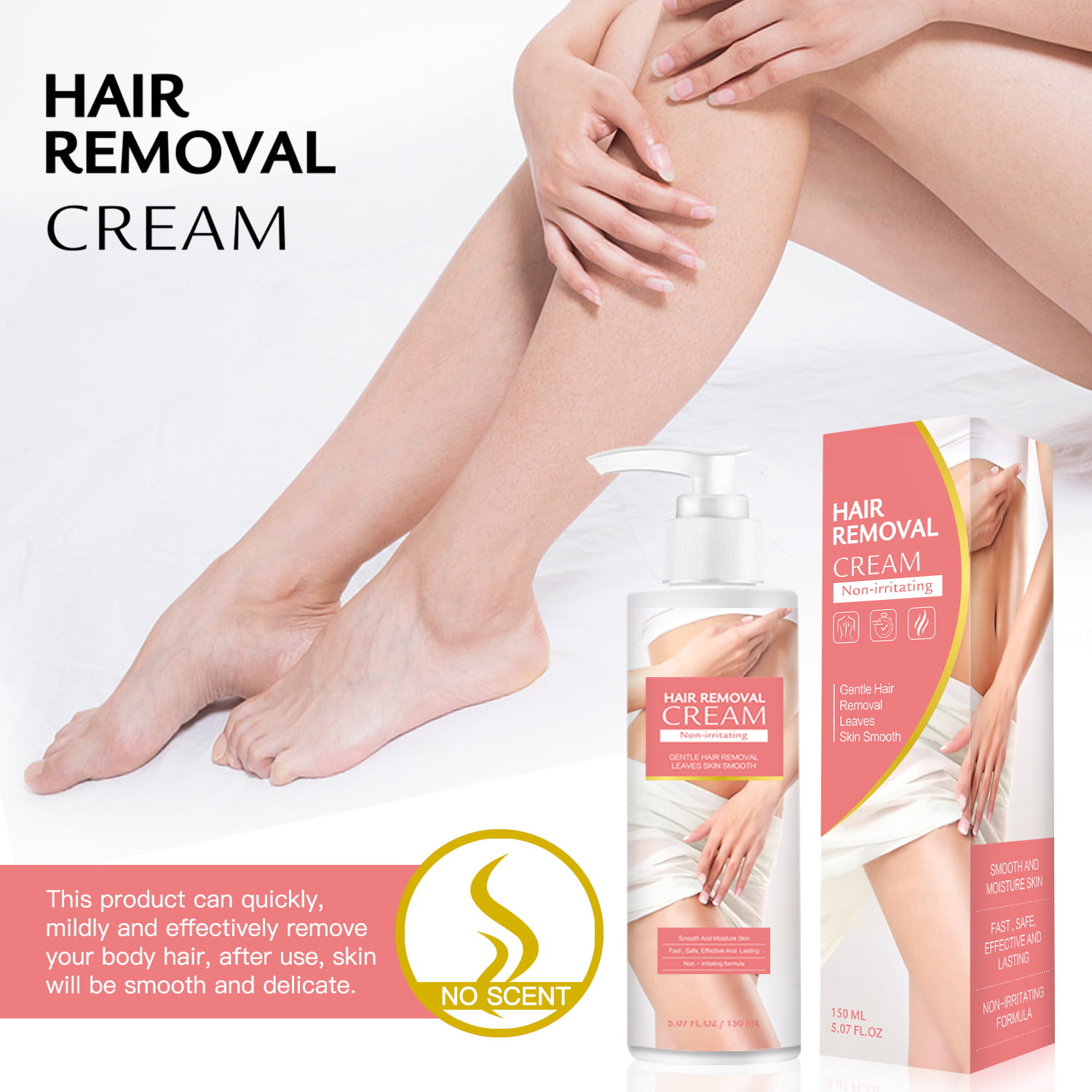 Gentle Fast-Working Women's Hair Removal Cream