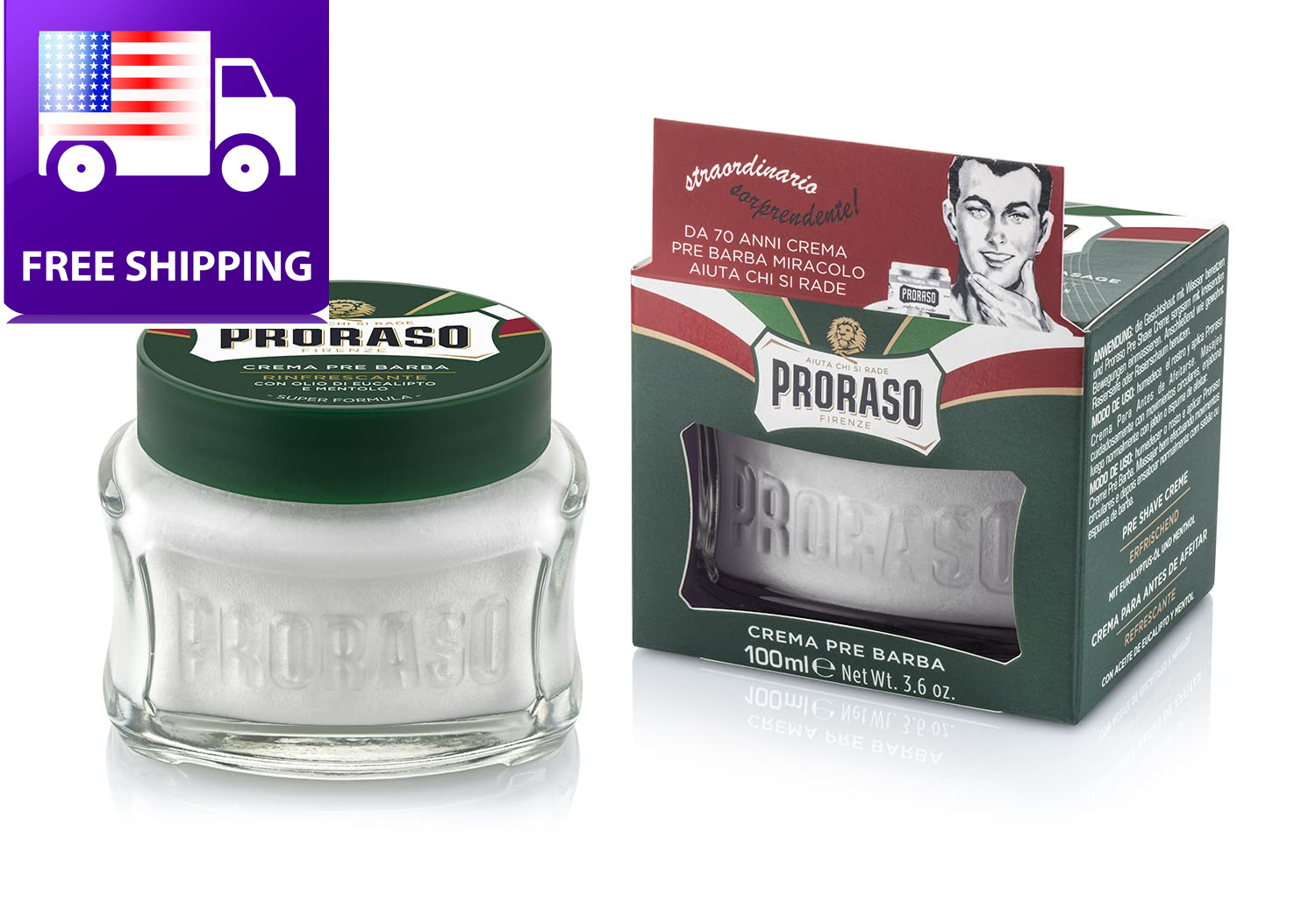Menthol Eucalyptus Pre-Shave Conditioning Cream for Men