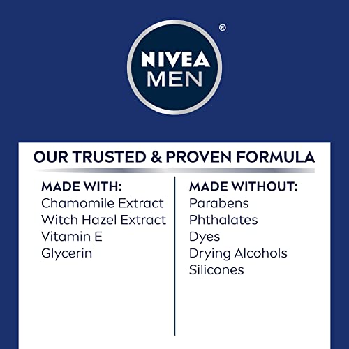 NIVEA MEN Sensitive Post Shave Balm with Vitamin E, Chamomile and Witch Hazel Extracts, 3 Pack of 3.3 Fl Oz Bottles
