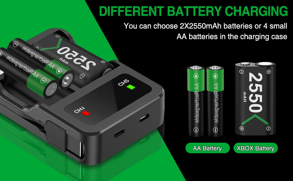 BEBONCOOL Rechargeable Battery Pack for Xbox Controllers