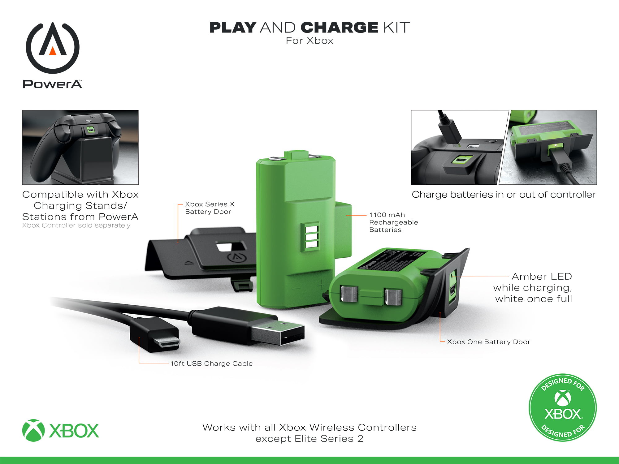 PowerA Play & Charge Kit for Xbox Series X|S