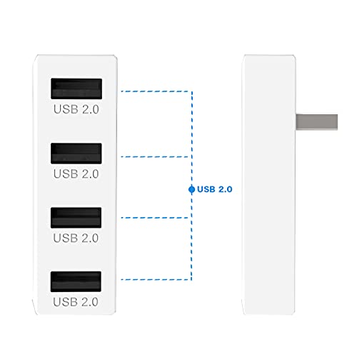 JZW-Shop 4 Ports USB Hub 2.0 for Xbox Series S, High Speed USB Hub Splitter Expansion Adapter Compatible with Xbox Series S Console