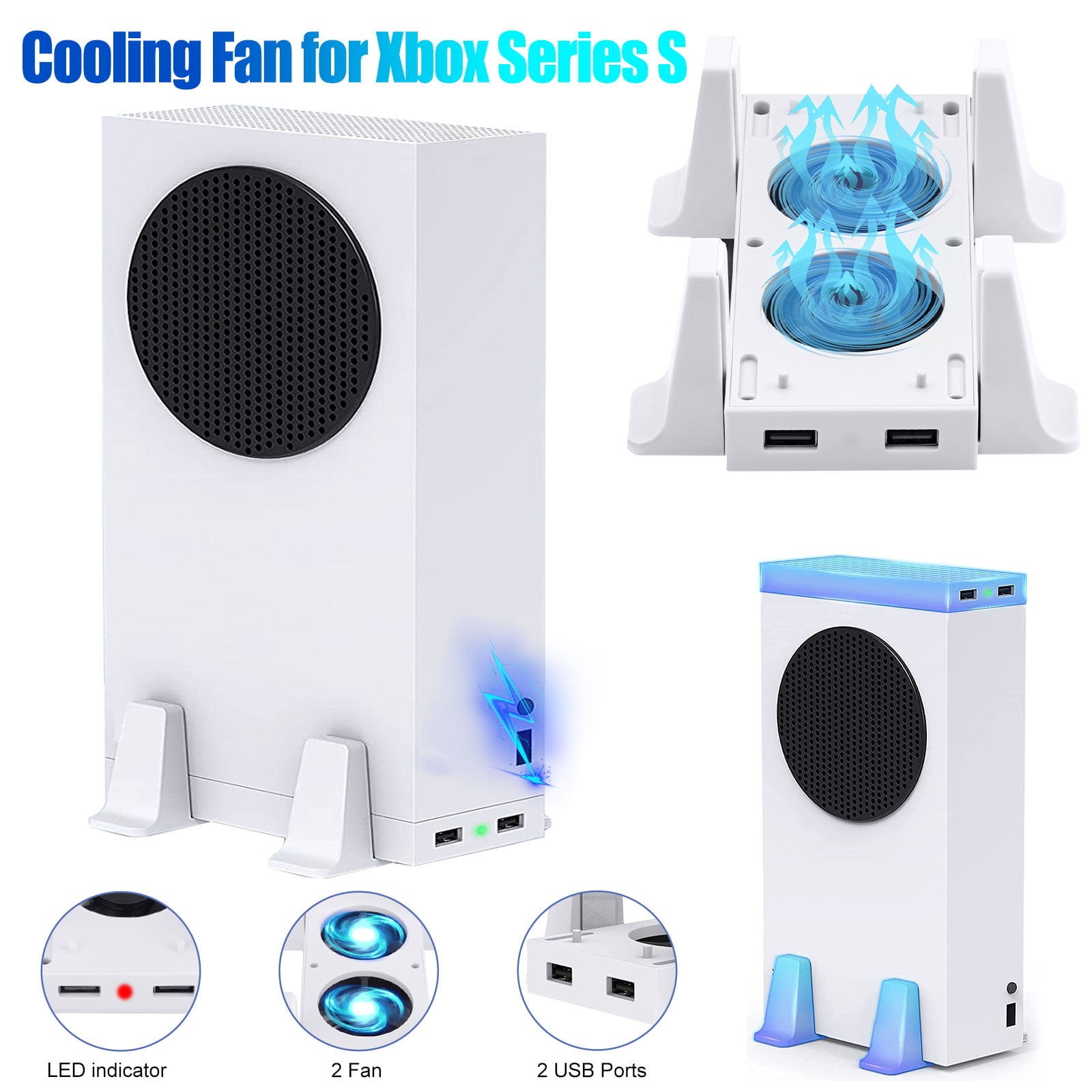 EEEkit Vertical Stand with 2 Cooling Fans for Xbox Series S