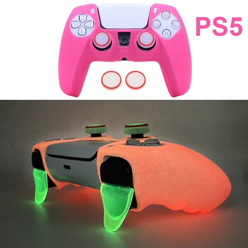 Glow in Dark Soft Silicon Cases for PS4 PS5 Xbox One S /Xbox Series X S Controller Games Accessories Gamepad Joystick Case Cover
